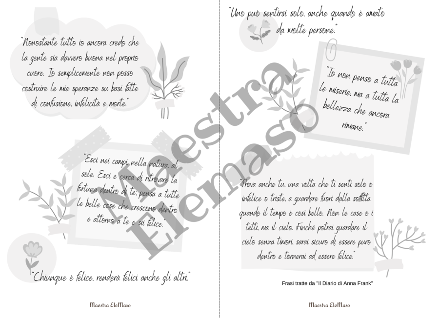 Minibook: il diario di Anne Frank
