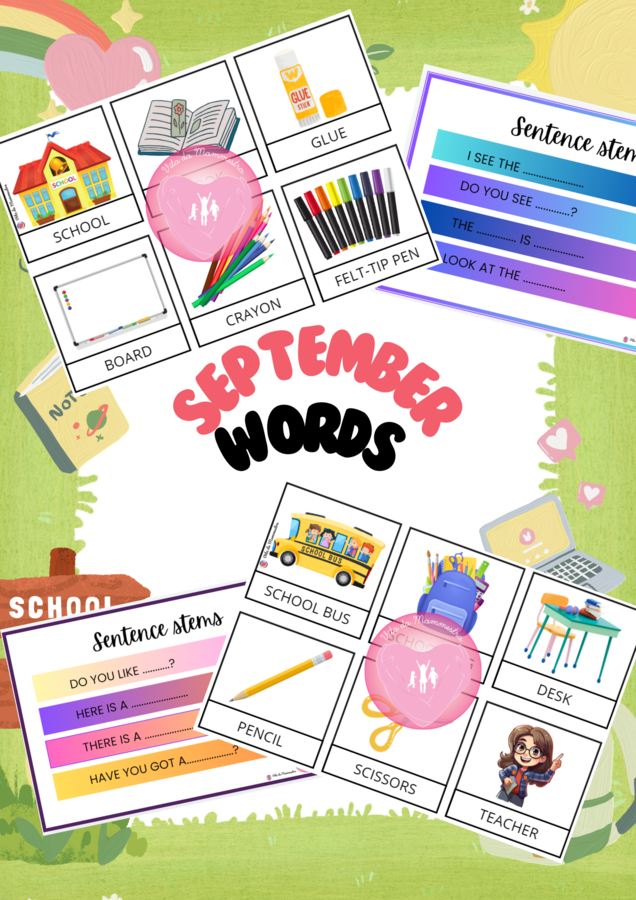 Flashcards - September words di Vita da Mammestra