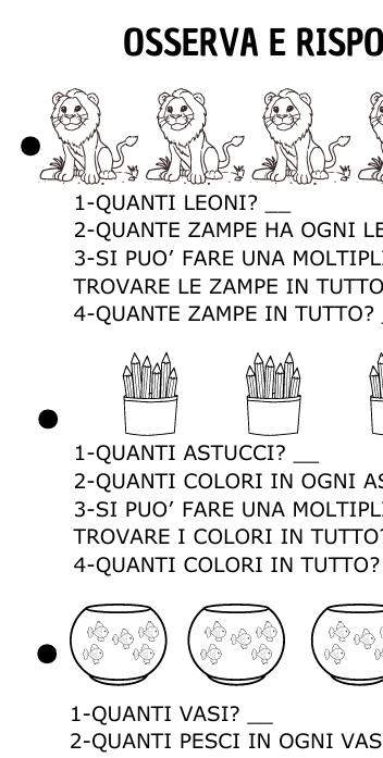 MOLTIPLICAZIONE come ADDIZIONE RIPETUTA - Percorso completo con spiegazioni ed esercizi utili a comprendere al meglio la moltiplicazione e quando applicare tale operazione.