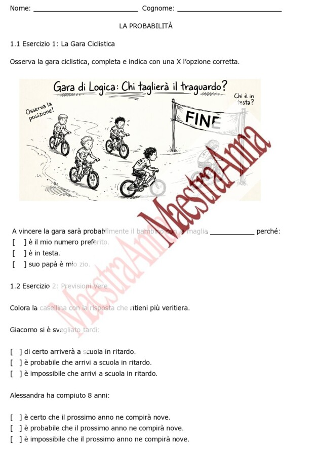 Verifica matematica classe terza primaria con soluzioni – prova completa + griglia di valutazione stampabile