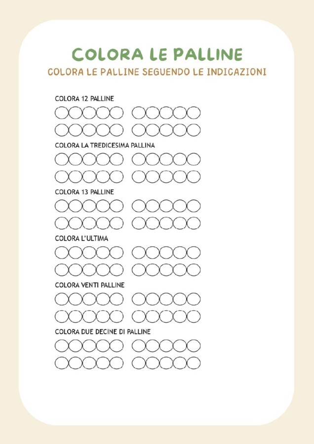 Colora i pallini