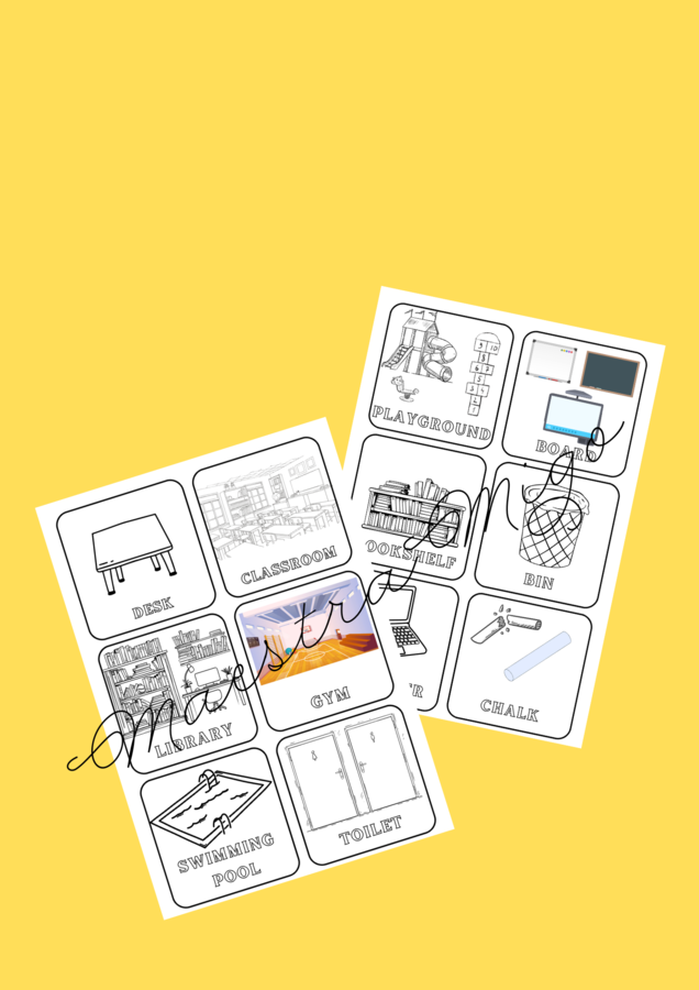 flashcards - LUOGHI E OGGETTI SCOLASTICI - INGLESE - classe 2