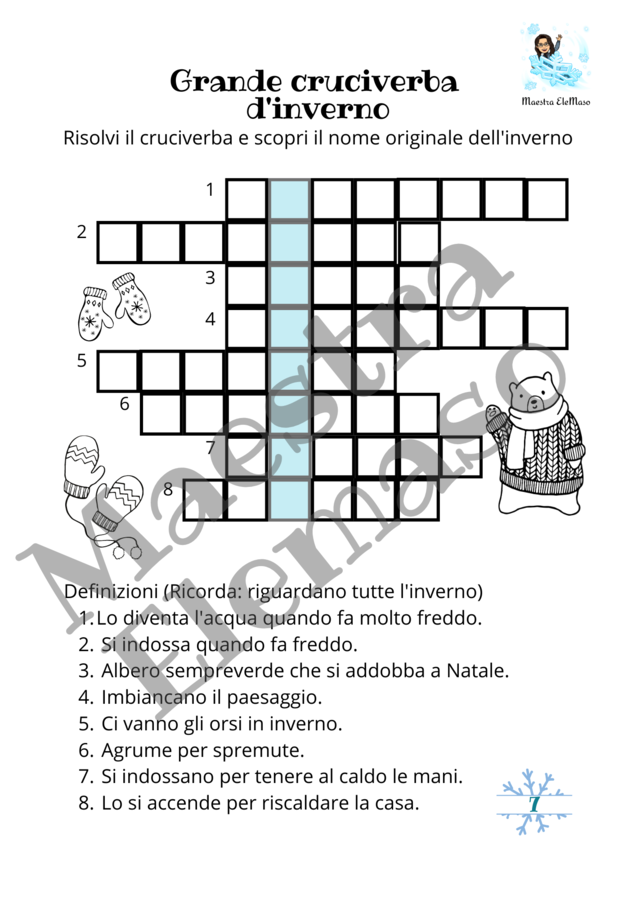 Giochi riempitempo a tema inverno