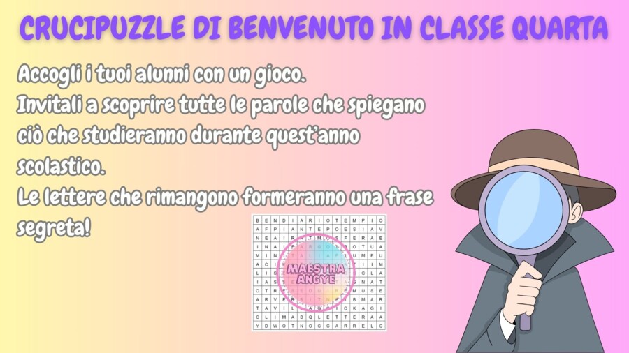 CRUCIPUZZLE - ACCOGLIENZA CLASSE QUARTA