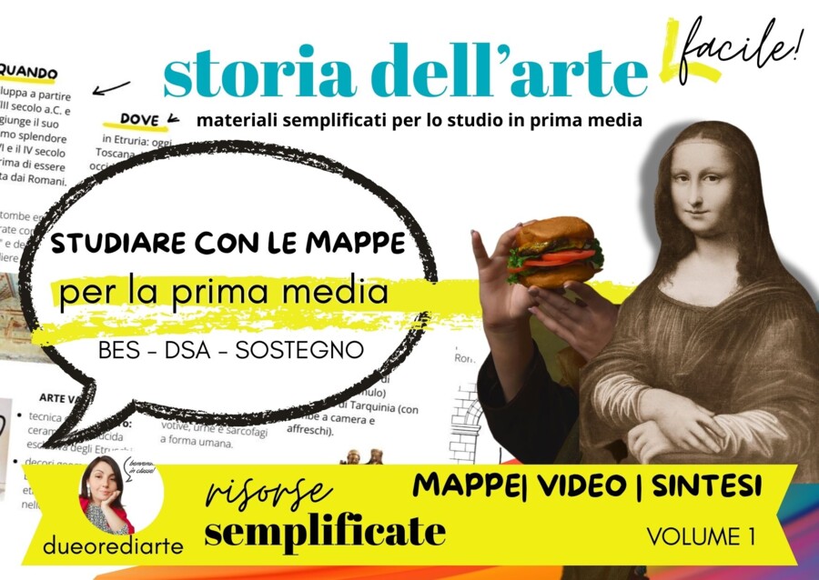 Storia dell'Arte semplificata per la Scuola Media - Mappe Concettuali Sintesi e Video | DSA, BES e Disabilità