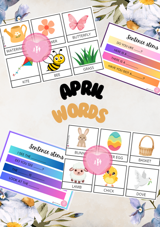 Flashcards - April words di Vita da Mammestra