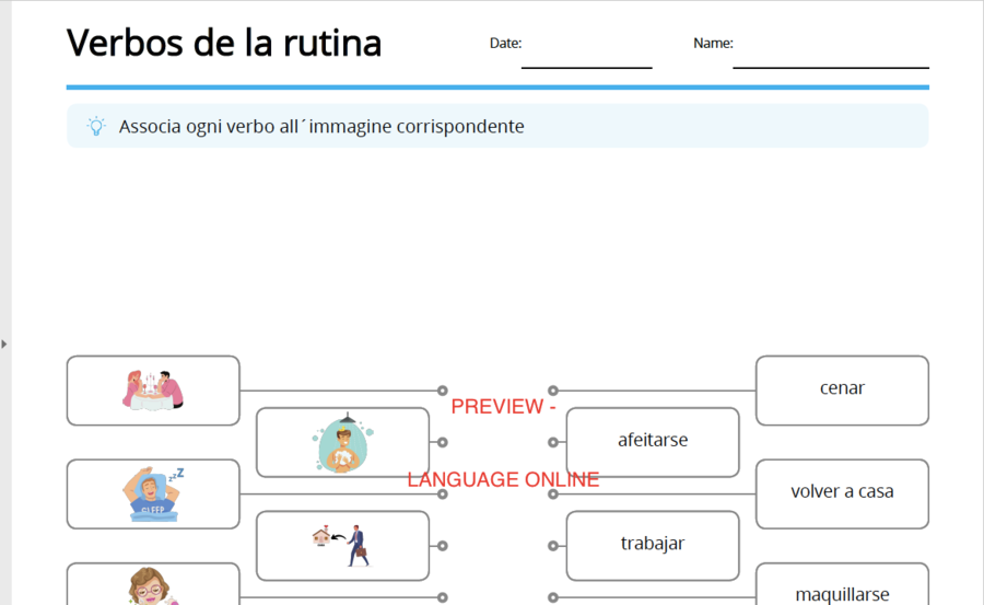 Verbos de la rutina diaria