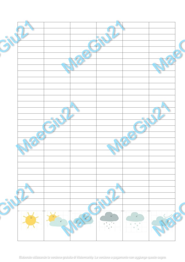 Calendario per Classe