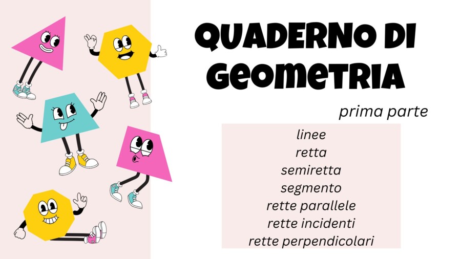 Quaderno GEOMETRIA classe terza PRIMA PARTE