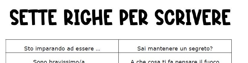 Scrittura creativa - Sette righe per scrivere bene