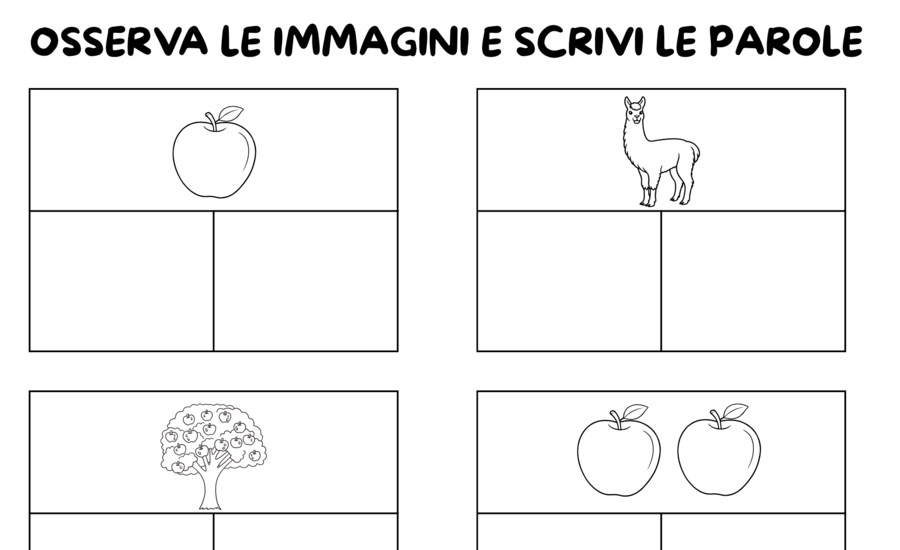Autodettato parole con sillabe M,L