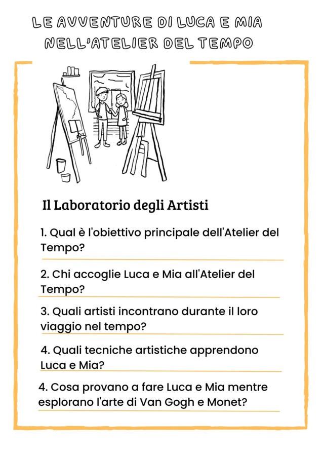 Domande di Comprensione e Risposte sul Libro "Il Meraviglioso Mondo dell'Arte" - Volume 3