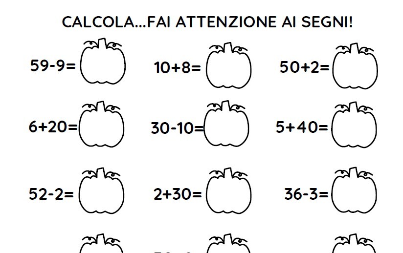 CALCOLA FACENDO ATTENZIONE AI SEGNI - Copy