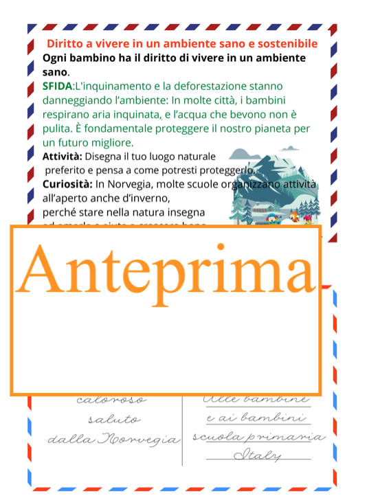 Cartoline dal mondo: Diritti dei Bambini tra speranze e sfide- classi III/V