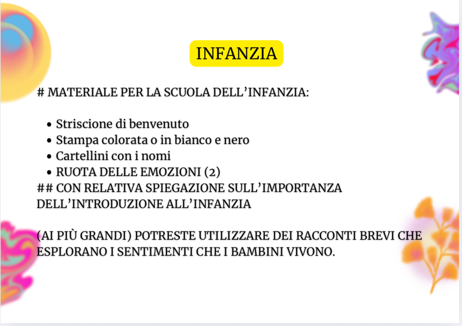 BACK TO SCHOOL INFANZIA