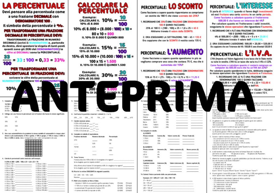 LE PERCENTUALI - CLASSE QUINTA - SCUOLA PRIMARIA