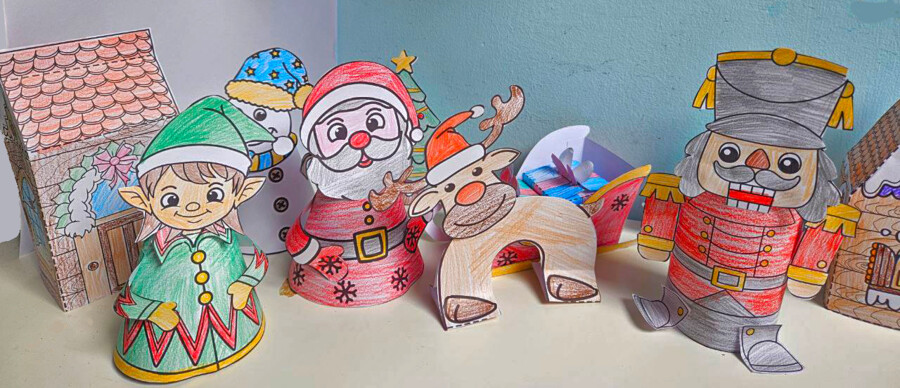 🎅 Villaggio di Babbo Natale – Lavoretto creativo per decorare e aspettare il Natale