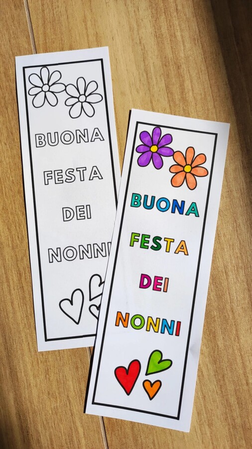 Segnalibro per la festa dei nonni