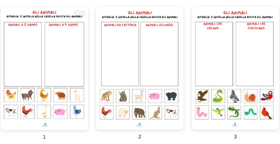 GLI ANIMALI