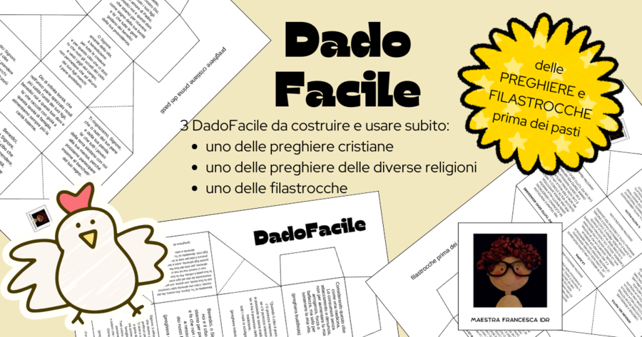 DadoFacile delle preghiere e delle filastrocche prima dei pasti