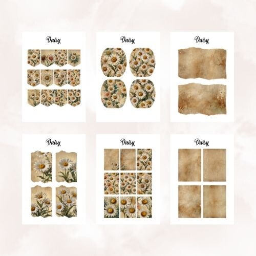 Margherite - 95 elementi decorativi per agende e quaderni