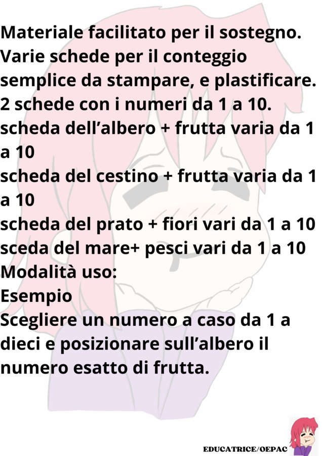 schede conteggio: attacca e stacca