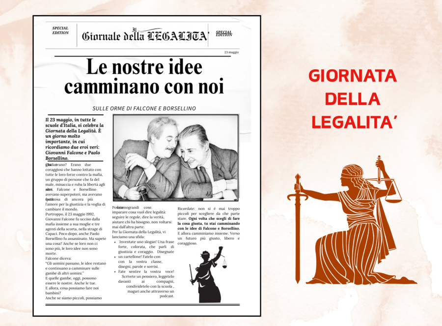 23 MAGGIO , GIORNATA DELLA LEGALITA'