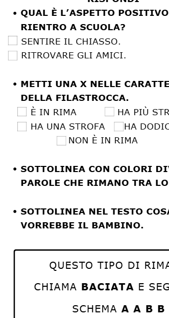 Il testo poetico – Lapbook teorico + attività didattiche