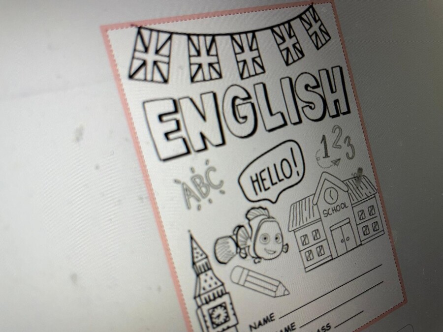 Copertina quaderno di inglese