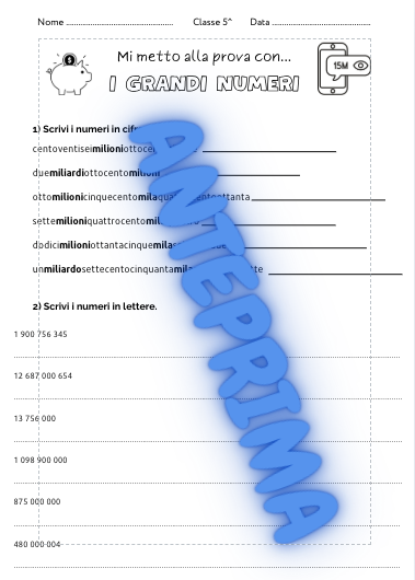 VERIFICA SUI MILIONI E SUI MILIARDI