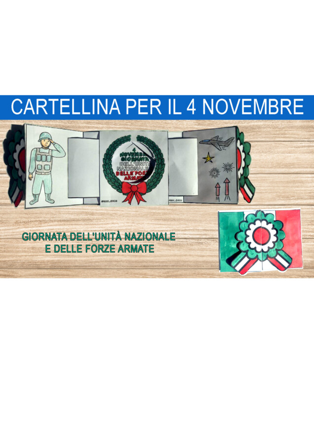 CARTELLINA PER GIORNATA dell’Unità Nazionale e delle Forze Armate ( 4 novembre)