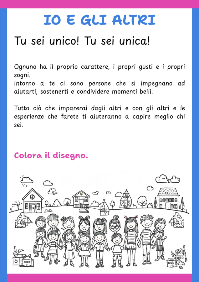 Io e gli altri: Percorso operativo su identità e relazioni
