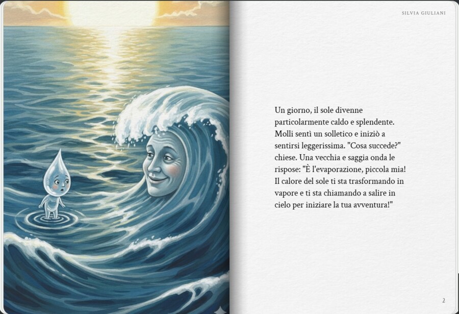 Storia di Molli, la molecola d'acqua. IL CICLO DELL'ACQUA