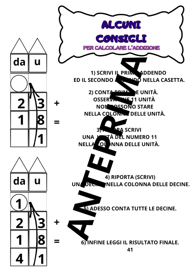 ADDIZIONI CON IL RIPORTO