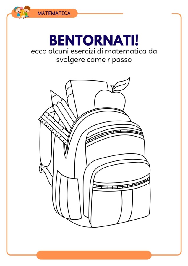 matematica - attività per il rientro