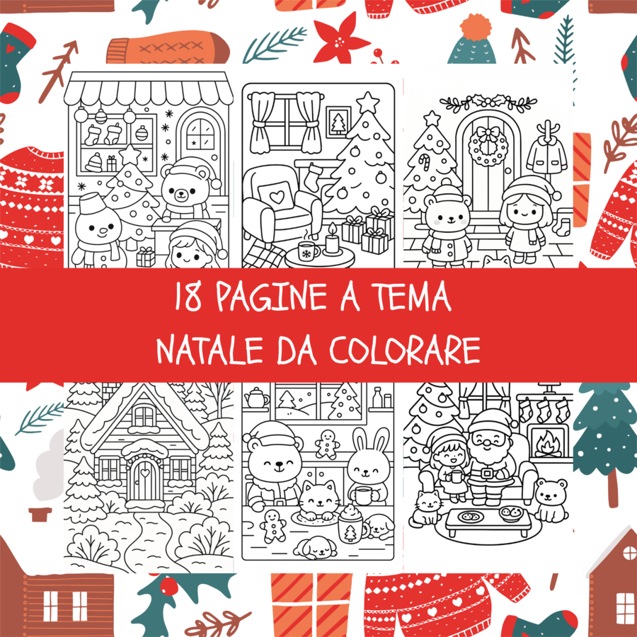 Disegni Natalizia PDF da colorare