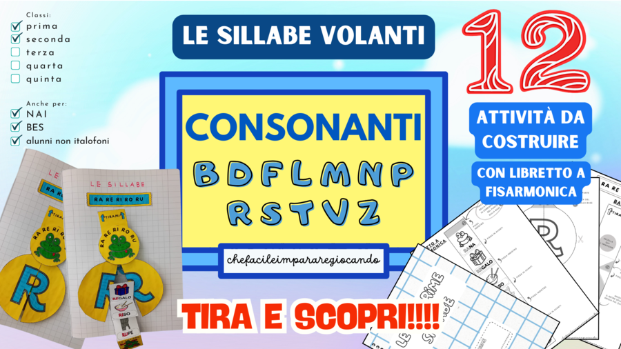 LE SILLABE VOLANTI - SILLABE PIANE - 12 LIBRETTI A FISARMONICA - IL TESTO REGOLATIVO