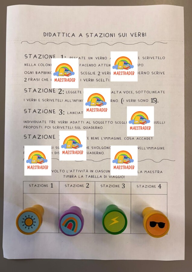 Didattica a stazioni sui verbi