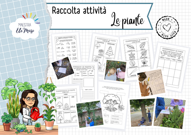 Kit di Schede Didattiche sulle Piante per la Scuola Primaria: Attività Educative e Giochi per Imparare