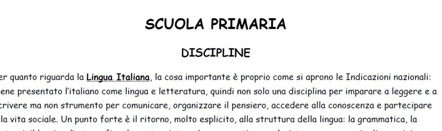 Riassunto delle nuove Indicazioni Nazionali 2025