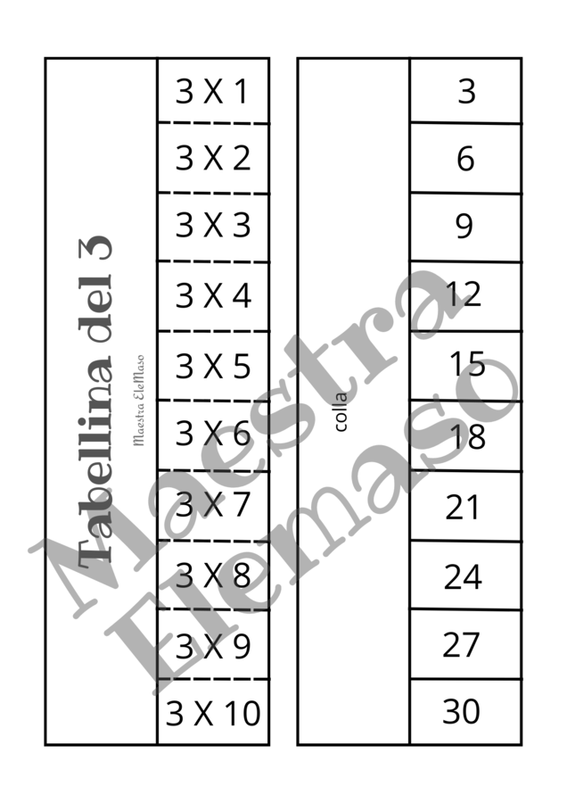 Flip Flap delle tabelline