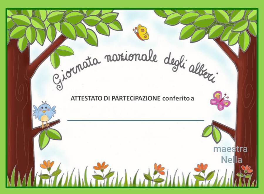 Attestato festa degli alberi