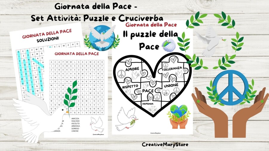 Giornata della Pace - Set Attività: Puzzle e Cruciverba