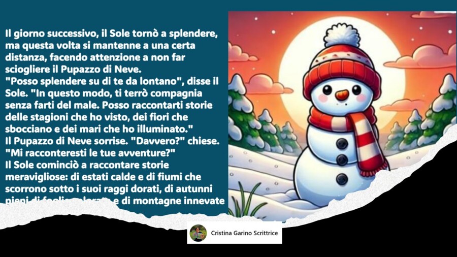 " IL SOLE E IL PUPAZZO DI NEVE"