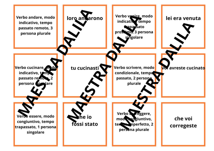 Memory dei verbi
