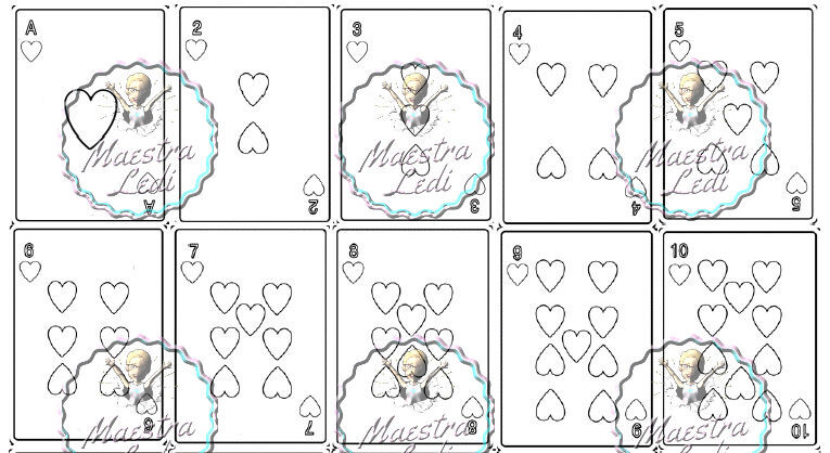 Carte da gioco (da zero a dieci)