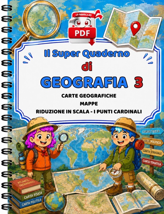 SUPER QUADERNO DI GEOGRAFIA 3 - mappe e carte geografiche