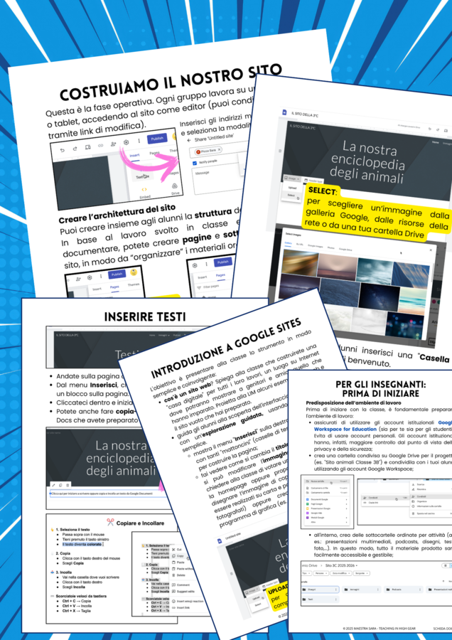 Creare un sito web in classe con Google Sites: rendere visibile l'apprendimento creando un portfolio digitale con i tuoi studenti
