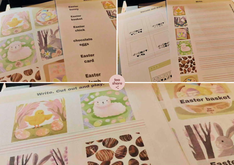 Easter vocabulary practice set for younger learners 🐤 codici QR