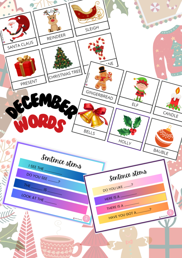 Flashcards - December words di Vita da Mammestra